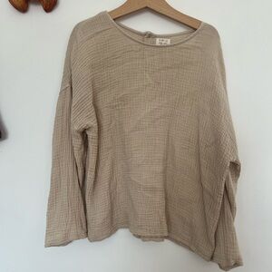 Simple folk muslin shirt